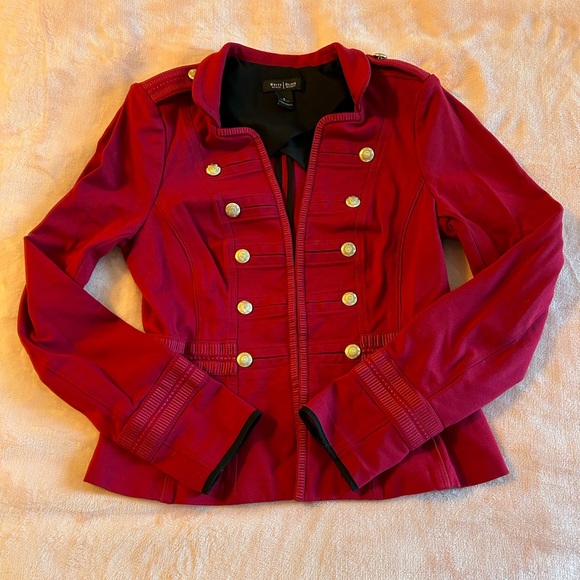 White House Black Market Jackets & Blazers - White House Black Market red blazer size 6 military marching band